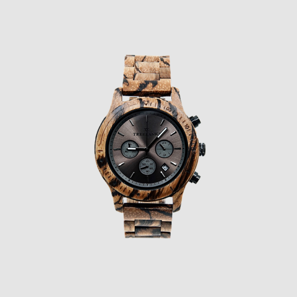 Wicklow Zebrawood Silver Watch