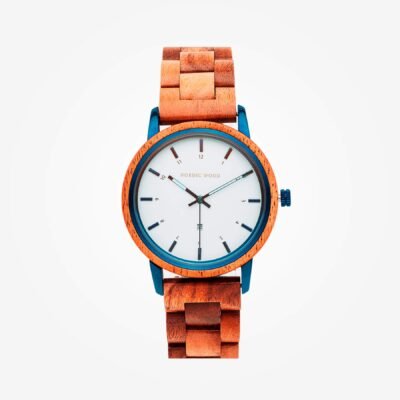 Brown Wood Wooden Watch 40 mm – Acacia Wood, Wooden Bracelet