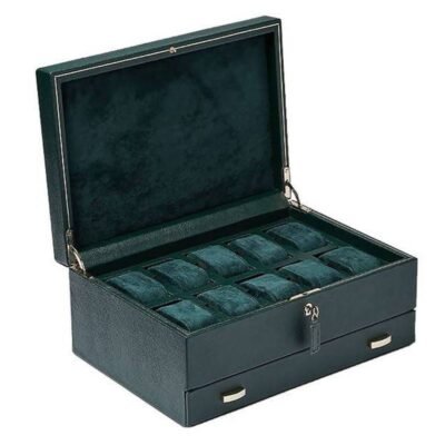 Wolf 1834 British Racing Green 10-Watch Drawer Box