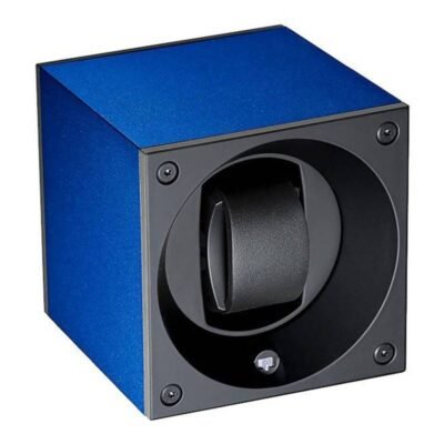 SwissKubik Masterbox Aluminium Watch Winder – Navy Blue