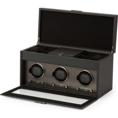Wolf Axis Triple Watch Winder with Storage – Anthracite